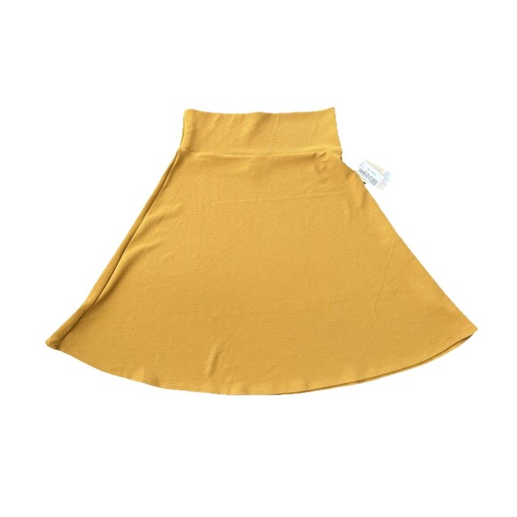 NWT Lularoe - Mustard yellow AZURE flare pull on skirt XL - Picture 1 of 5
